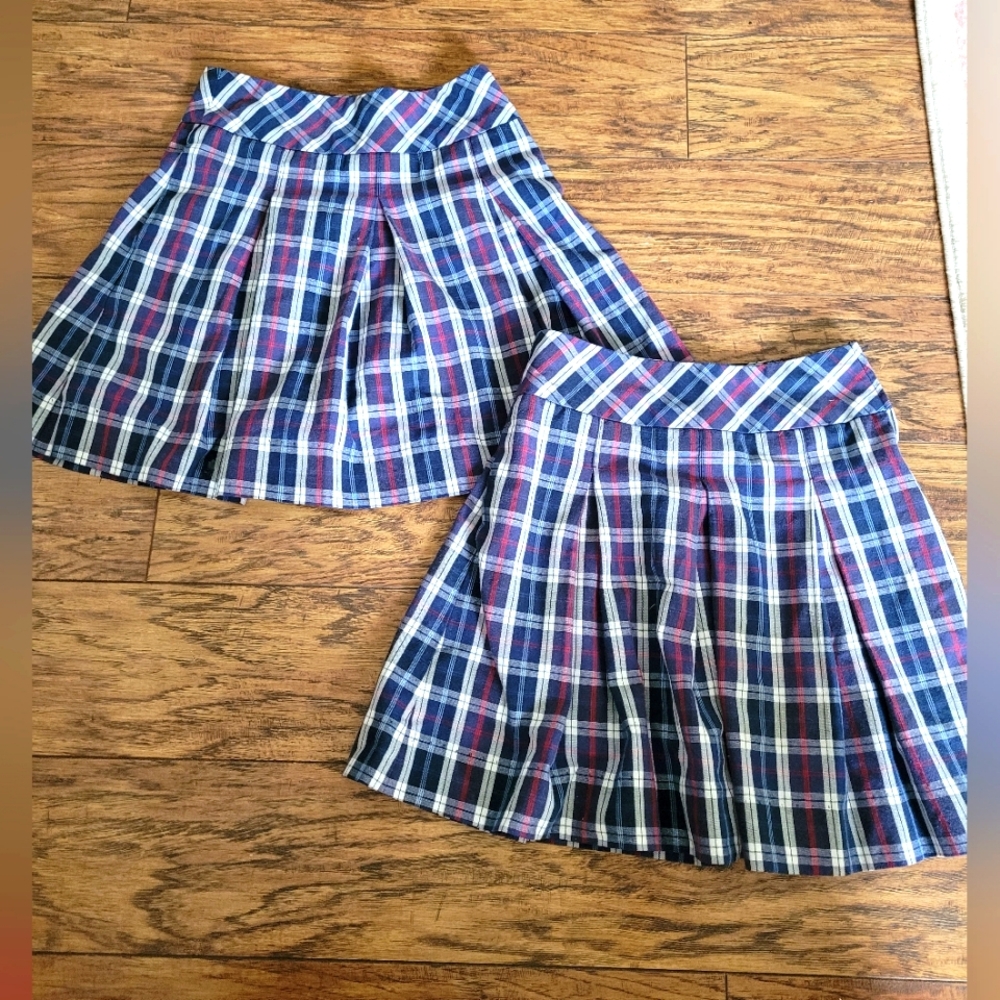 Bundle Of 2 Becky Thatcher Girls Plaid‎ Uniform Skirts